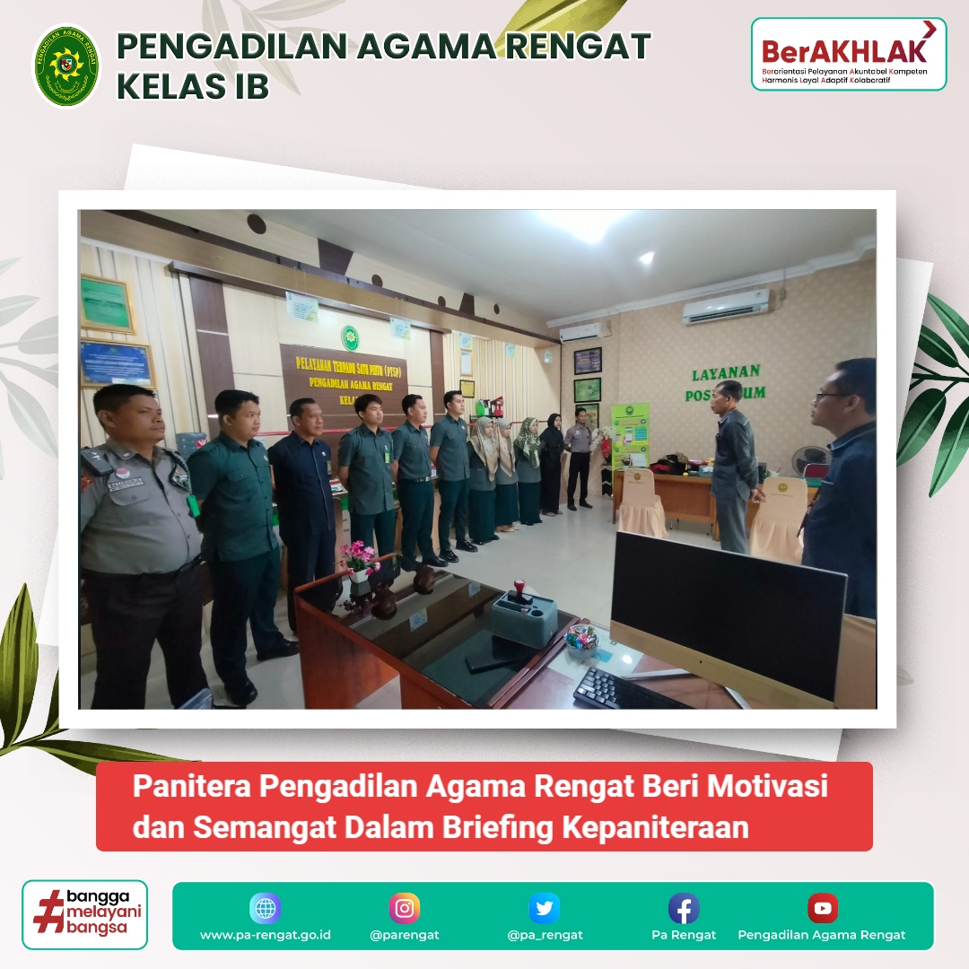 briefing motivasi dan semangat pan